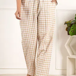 Style Shoes Pack Of 2 Printed & Checked Straight Leg Lounge Pants image 3