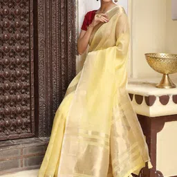 KALINI Woven Design Zari Handloom Saree image 3