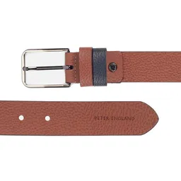 Peter England Men Textured Leather Belt image 3