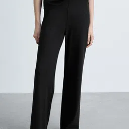 MANGO Women Wide Leg Trousers-image-0
