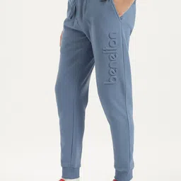 United Colors of Benetton Men Embossed Brand Logo Printed Slim Fit Joggers image 2