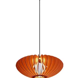 Homesake Brown & White Textured Ceiling Lamp image 4