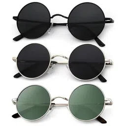 Arzonai Unisex Pack Of 3 Round Sunglasses with UV Protected Lens COMBO-2879-picture-32