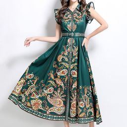 JC Collection Ethnic Motifs Print Maxi Dress-picture-4