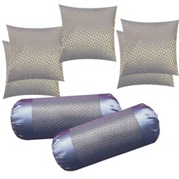raccoon Microfibre Bolster Pack of 7 Solid With Cover,Combo Set Of 5 Premium Cushions & 2 Bolster-picture-23