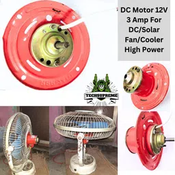 techsupreme 12 Volt DC Motor For Solar Fan Cooler High Power 3amp Big Motor For Projects A4 Electronic Components Electronic Hobby Kit image 1