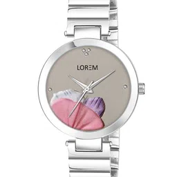 LOREM Women Printed Dial & Stainless Steel Straps Analogue Watch LR312-B image 2