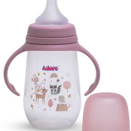 adore Nok Nok Wide Neck Feeding Bottle w Handle -Ergonomic - Premium Matte Nipple - 250 ml-picture-27