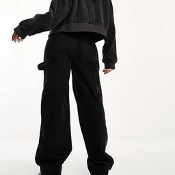 asos design Washed Boyfriend Cargo Jeans image 2