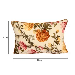mfd home furnishing Multicolor Cotton Floral 18x12 inches Cushion Covers (Pack of 2) image 2