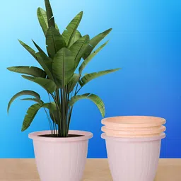 Kuber Industries Pink & Peach 4 Pieces Lightweight Planters image 2
