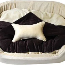 furry smile Luxury Soft Ethinic Beds , Sofas & Chair With Pocket & Haddi For Dog And Ca M Pet Bed image 2