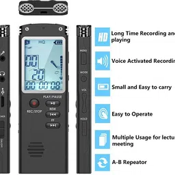 Bzrqx Mini Digital Voice Recorder Built-In 8GB Memory With MP3 Format 8 GB Voice Recorder image 4