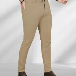 metronaut Regular Fit Men Khaki Polyester Trousers-picture-33
