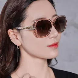 SYGA Women Square Oversized Sunglasses with Anti-Fog And UV Protected Lens image 3