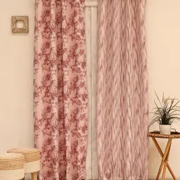 Ariana Maroon Set of 2 Ethnic Motifs Window Curtain image 5