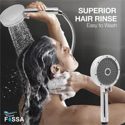 fossa 5"x 5" Wondra 3-Spray Multifunction Telephonic Shower Without 1 Meter Hose Pipe Handheld image 5