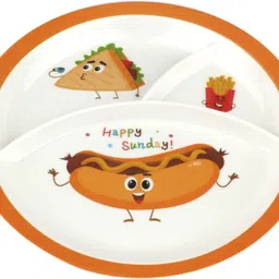 zido Premium_Happy Sunday-Super Awsm Kid round plate_h38 Dinner Plate image 2