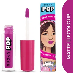 sugar pop Matte Lipcolour 13 Magenta - Super Matte | Lasts 8+ hours | Non-Drying-picture-24