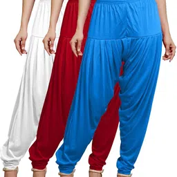 afra Cotton Blend Solid Patiala-picture-28