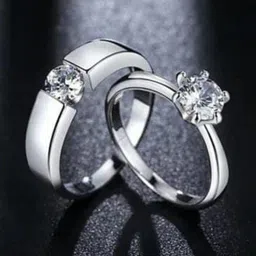Ringzinnie Set Of 2 Stone-Studded Couple Adjustable Finger Ring-picture-29