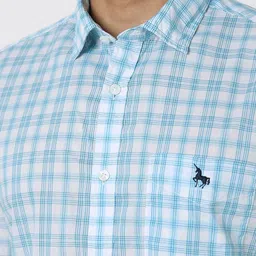 Van Heusen Sport Slim Fit Tartan Checked Pure Cotton Casual Shirt image 5