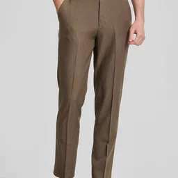 Snitch Men Smart Slim Fit Formal Trousers-picture-25