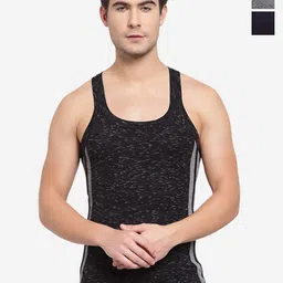 Sporto by Macho Men Pack Of 3 Cotton Colourblocked Gym Vests-picture-14