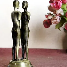 AUGEN Gold-Toned Couple Metal Figurine Showpiece-picture-23