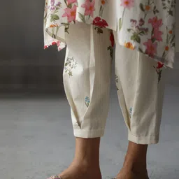 Mahathya Floral Printed Straight Pure Cotton Kurta With Salwar image 2