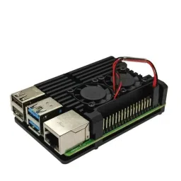 Raspberry Pi Metal Aluminium Case with Double Fans for Raspberry Pi 4B (Black)-picture-22