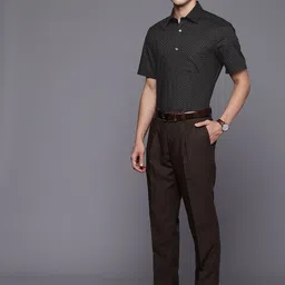 Louis Philippe Micro Ditsy Print Classic Fit Cotton Shirt image 5