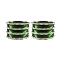 Vidhya Kangan Set Of 2 Gold-Plated Beaded Bangles-picture-42