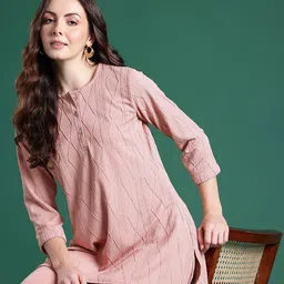 Cayman Self-Striped Geometric Self-Design Co-Ords-image-11