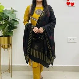 MILAAV Women Ethnic Motifs Printed Regular Kurta with Trousers & With Dupatta-picture-40