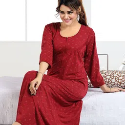 Moda Rapido Round Neck Maxi Nightdress-picture-14