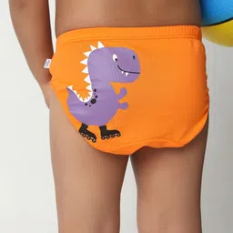 You Got Plan B Boys Pak Of 3 Cotton Printed Mid-Rise Basic Briefs UB-TinyDino: 1-2 image 4