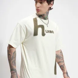 HIGHLANDER Men Typography Printed Round Neck Cotton Oversized T-shirt-picture-30