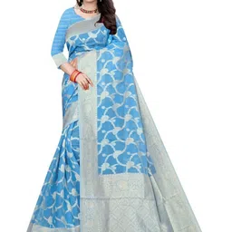 KALINI Woven Design Zari Pure Cotton Banarasi Saree-picture-23