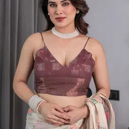 ALMAARI FASHION Pure Cotton Geometric Printed Banarasi Saree image 4