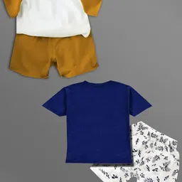 HELPOM Kids Pack Of 2 Printed Short Sleeves T-shirt With Shorts image 4