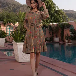 BulBul Floral Print Fit & Flare Dress-picture-19
