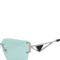 HASHTAG EYEWEAR Unisex UV Protected Lens Rimless Square Sunglasses image 4