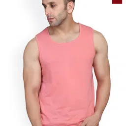 SLOWLORIS Pack Of 2 Scoop Neck Bio-Wash Innerwear Gym Vests-image-37