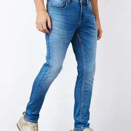 SPYKAR Men Slim Fit Low-Rise Light Fade Cotton Jeans image 4