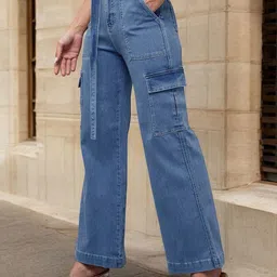 Miss Chase Women Wide Leg High-Rise Stretchable Jeans-image-45