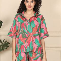 TAG 7 Women Tropical Printed Night suit-image-84