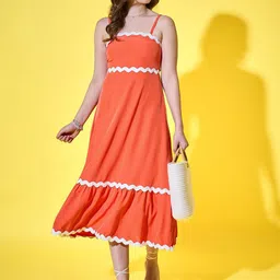 BUY NEW TREND Women Ruffled A-Line Midi Dress-picture-21