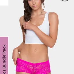 SweetFlirt Enterprises Women Pack of 2 Lace Boyshorts Briefs-image-88