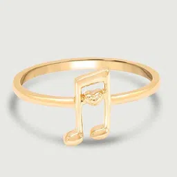 Mia by Tanishq Women 14KT Gold Harmonic Beat Ring Gold -1.452 g image 3